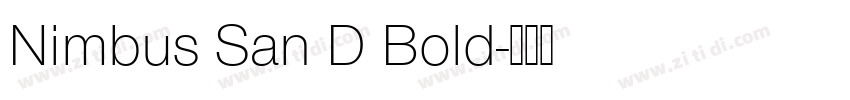 Nimbus San D Bold字体转换